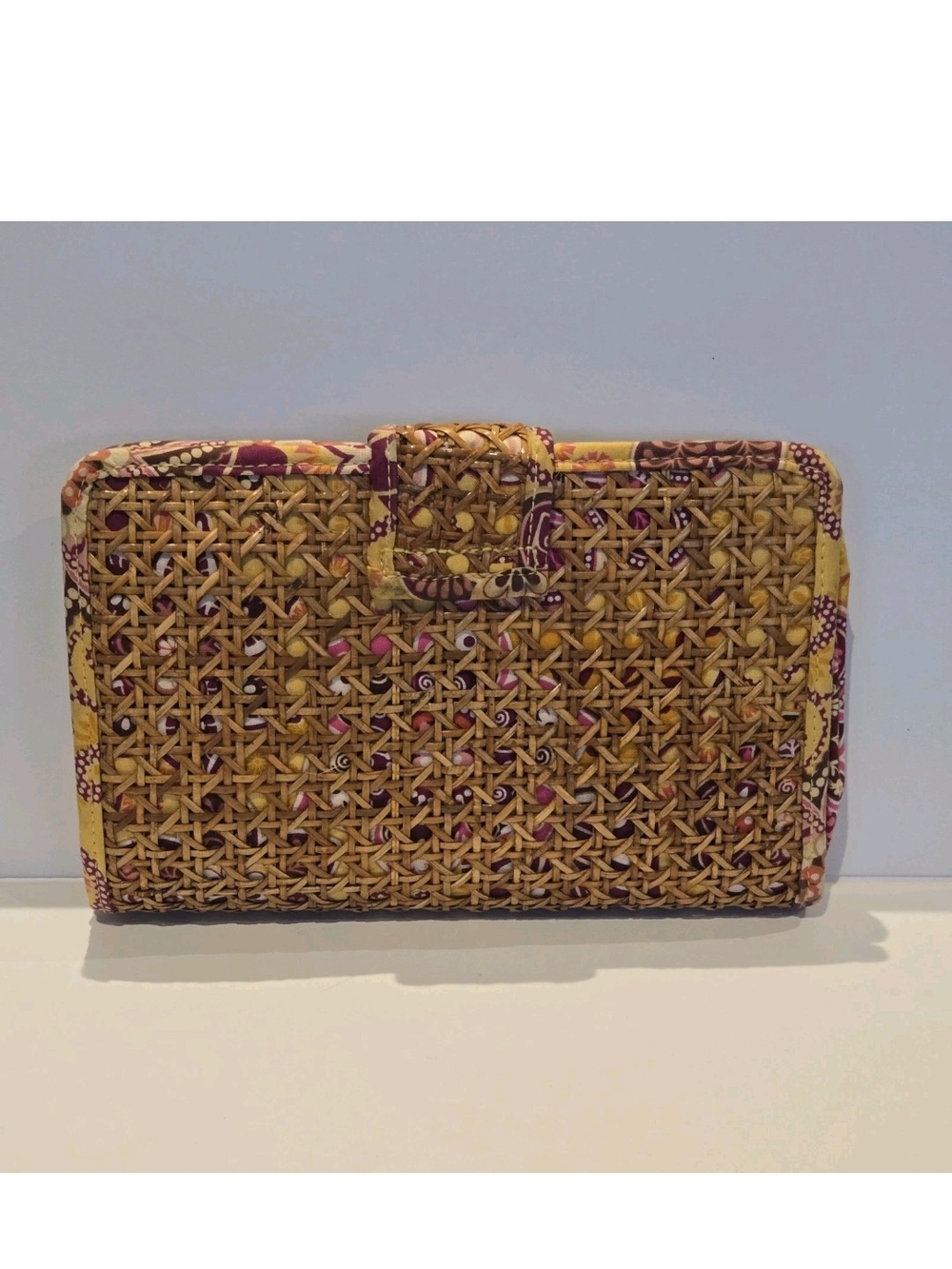 Vera Bradley Women's Tiki Wicker Woven Clutch Purse Snap Closure Multicolor - Picture 4 of 13